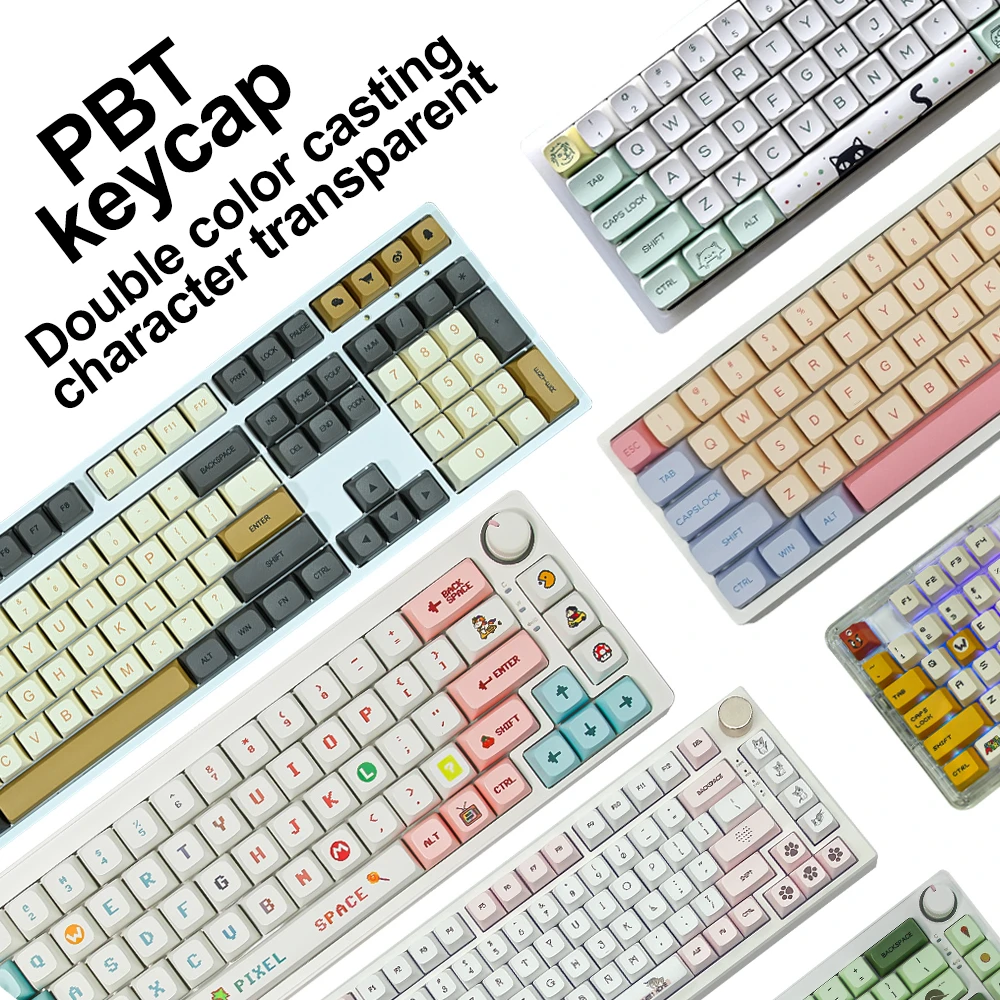 

ZIFRIEND XDA Profile PBT Sublimation Keycaps for 61/64/68/78/84/87/96/98/104/108 Keys Gaming Mechanical Keyboard MX Switches