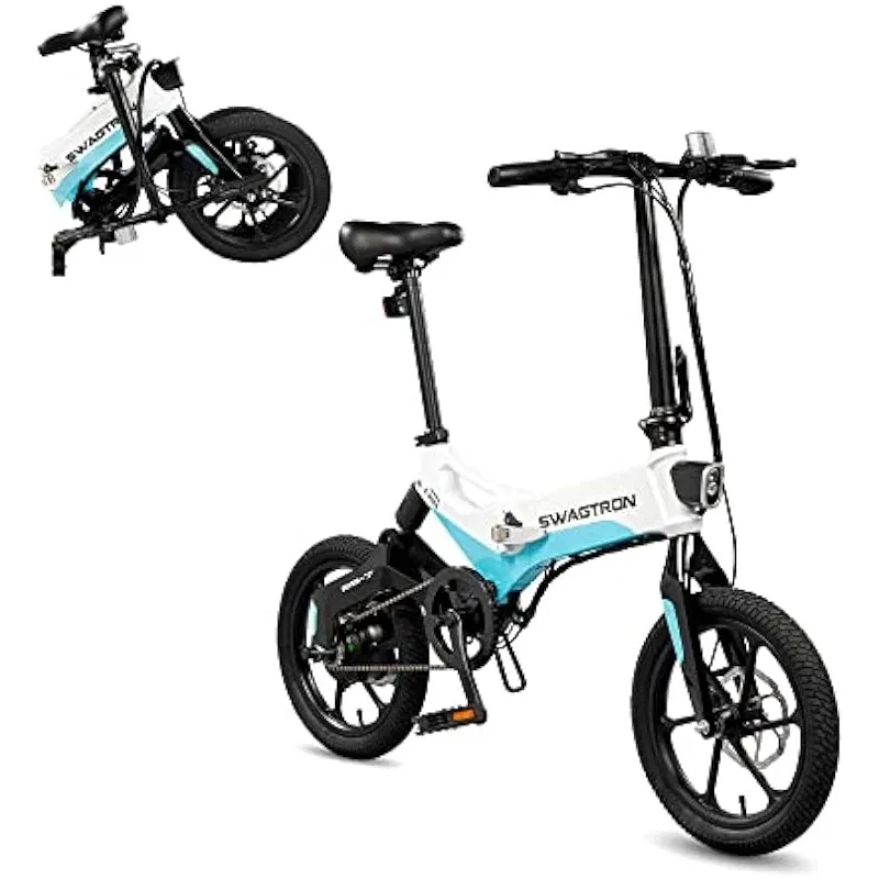 Swagtron Swagcycle EB-7 Elite Folding Electric Bike with Removable Battery and Rear Suspension
Swagtron Swagcycle EB-7 Elite Folding Electric Bike with Removable Battery and Rear Suspension