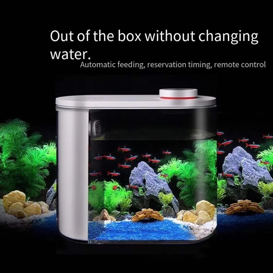 

Aquarium intelligent ecological fish tank WIFI remote control timing feeding light adjustment free water change small fish tank，