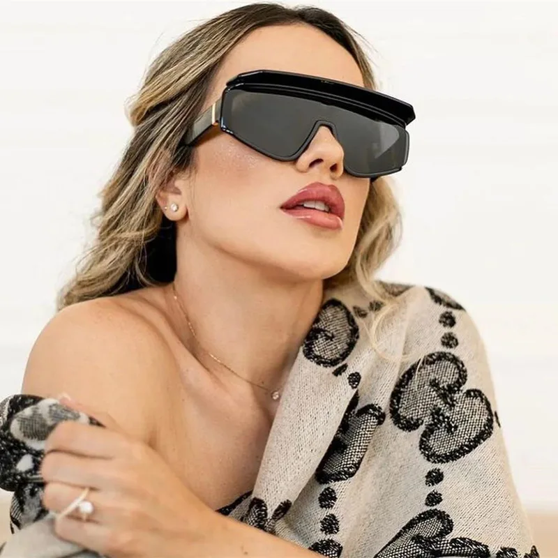 2022 Unique One Piece Baffle Beam Black White Sungasses For Women Fashion Brand Sunshade Gradient Sun Glasses Men Cool Shades
2022 Unique One Piece Baffle Beam Black White Sungasses For Women Fashion Brand Sunshade Gradient Sun Glasses Men Cool Shades