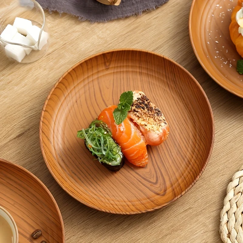 Wood Grain Dinner Plate Set Wood Grain Dinner Plate Set