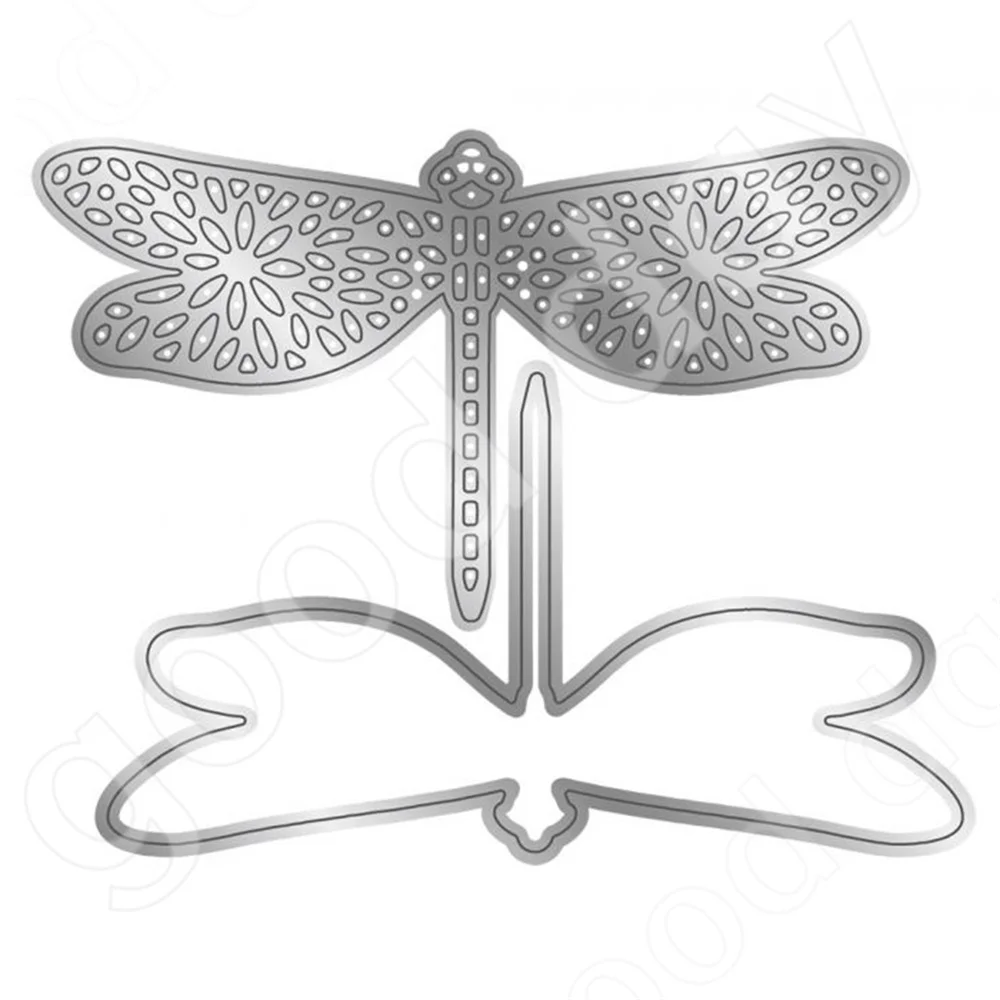 

2022 Arrival New Dainty Dragonfly Metal Cutting Dies Scrapbook Diary Decoration Embossing Template Diy Greeting Card Handmade