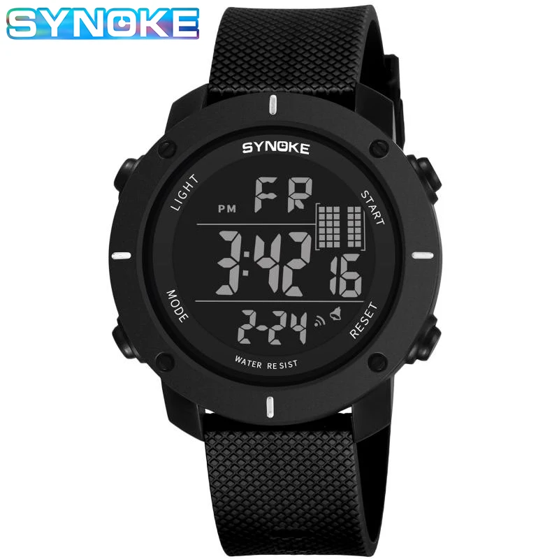 

SYNOKE Brand Men Watch 50M Waterproof Digital Electronic Watches LED Sport Casual Wristwatch Relogio Masculino