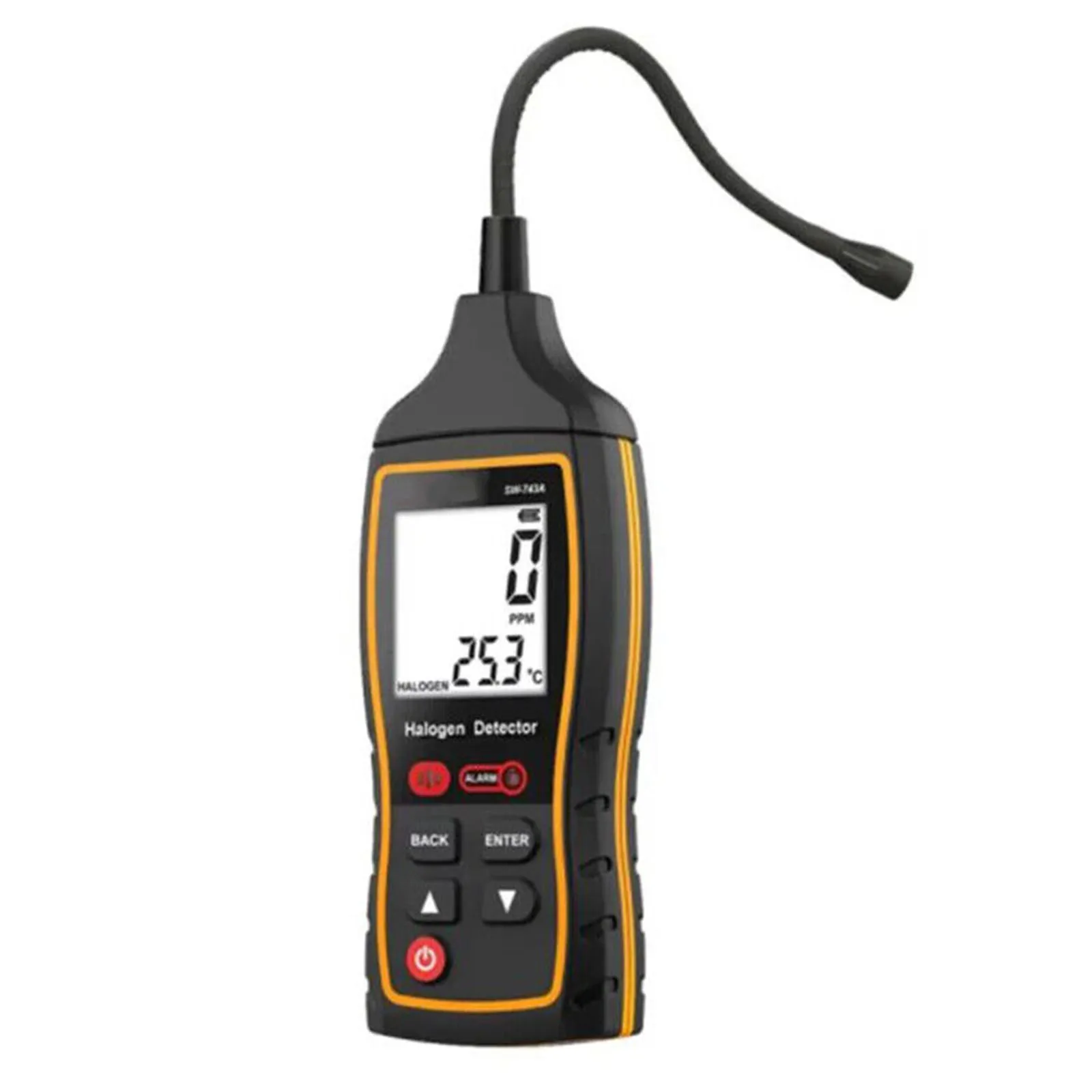 Leak Detector For Leakage Higher Beep Frequency LCD With Backlight Leak Detector SW-743A 0-1000 PPM 56x64x27mm
Leak Detector For Leakage Higher Beep Frequency LCD With Backlight Leak Detector SW-743A 0-1000 PPM 56x64x27mm
