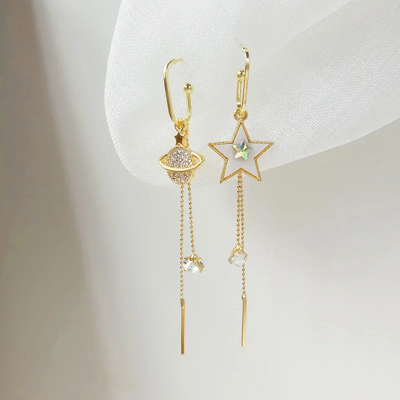 New Fashion Pentagram Asymmetric Long Tassel Earrings for Women Exquisite Rhinestone Planet Earring Wedding Party Jewelry 7 Mallzona Sf83a460435294efca58ad4c646c1ec4eg New Fashion Pentagram Asymmetric Long Tassel Earrings for Women Exquisite Rhinestone Planet Earring Wedding Party Jewelry Mallzona