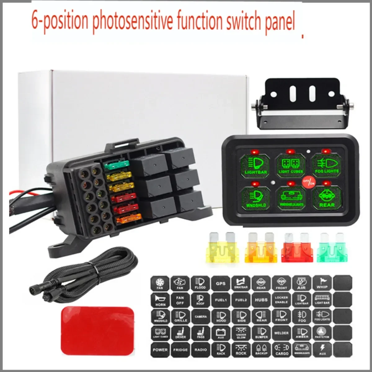 6-битный сенсорный модифицированный блок управления переключателем для внедорожника, интегрированная панель управления системой реле, блок управления
6-битный сенсорный модифицированный блок управления переключателем для внедорожника, интегрированная панель управления системой реле, блок управления