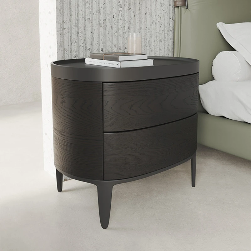 High-End Smoked Wooden Bedside Table Designer Model Bedside Cabinet Modern Minimalist Solid Wood Locker Complete Set
High-End Smoked Wooden Bedside Table Designer Model Bedside Cabinet Modern Minimalist Solid Wood Locker Complete Set