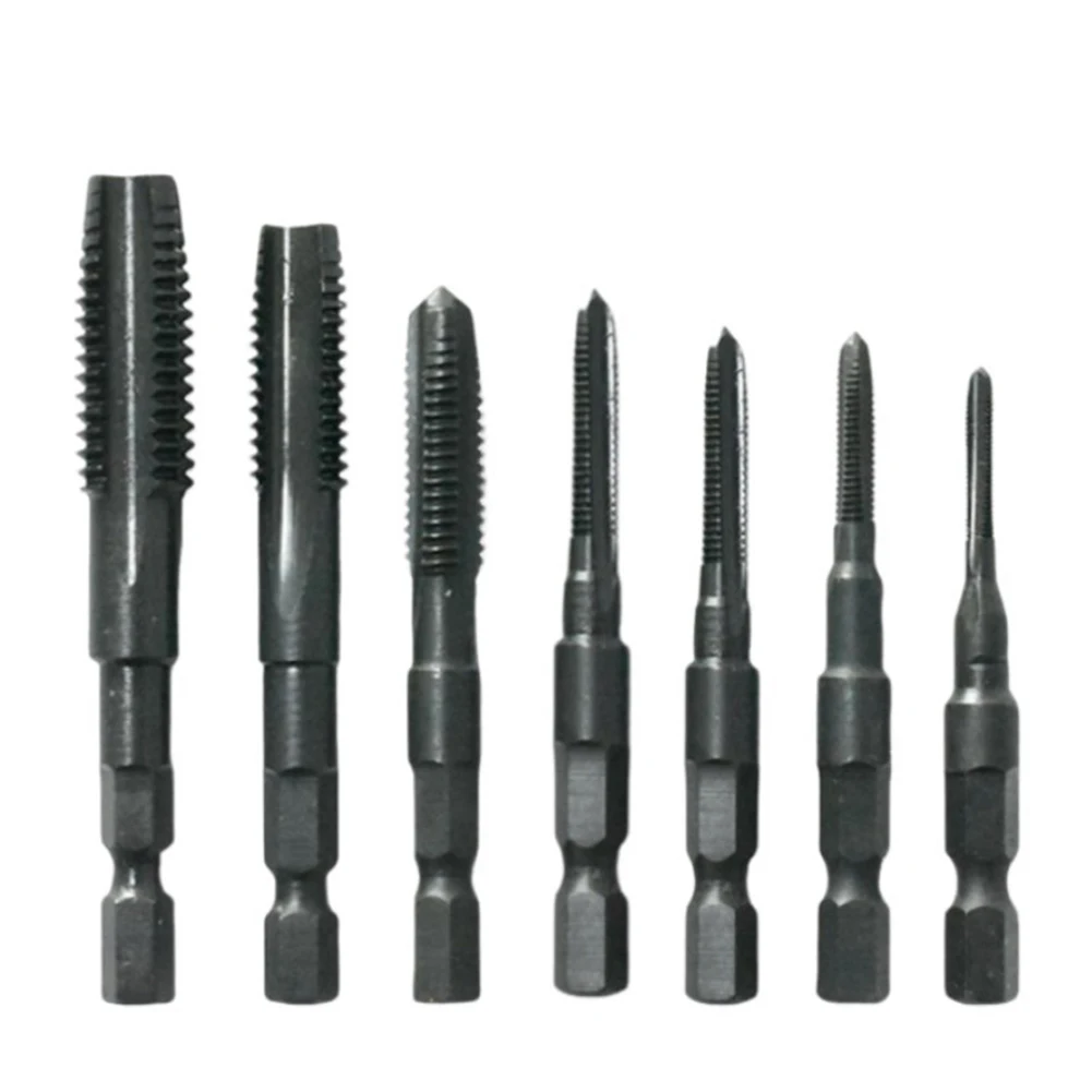 7pc 3-12mm Hexagonal Shank Machine Electric Drill Head Straight Slot Tapping Tap Woodworking Drill Bit Hand Tools
7pc 3-12mm Hexagonal Shank Machine Electric Drill Head Straight Slot Tapping Tap Woodworking Drill Bit Hand Tools 