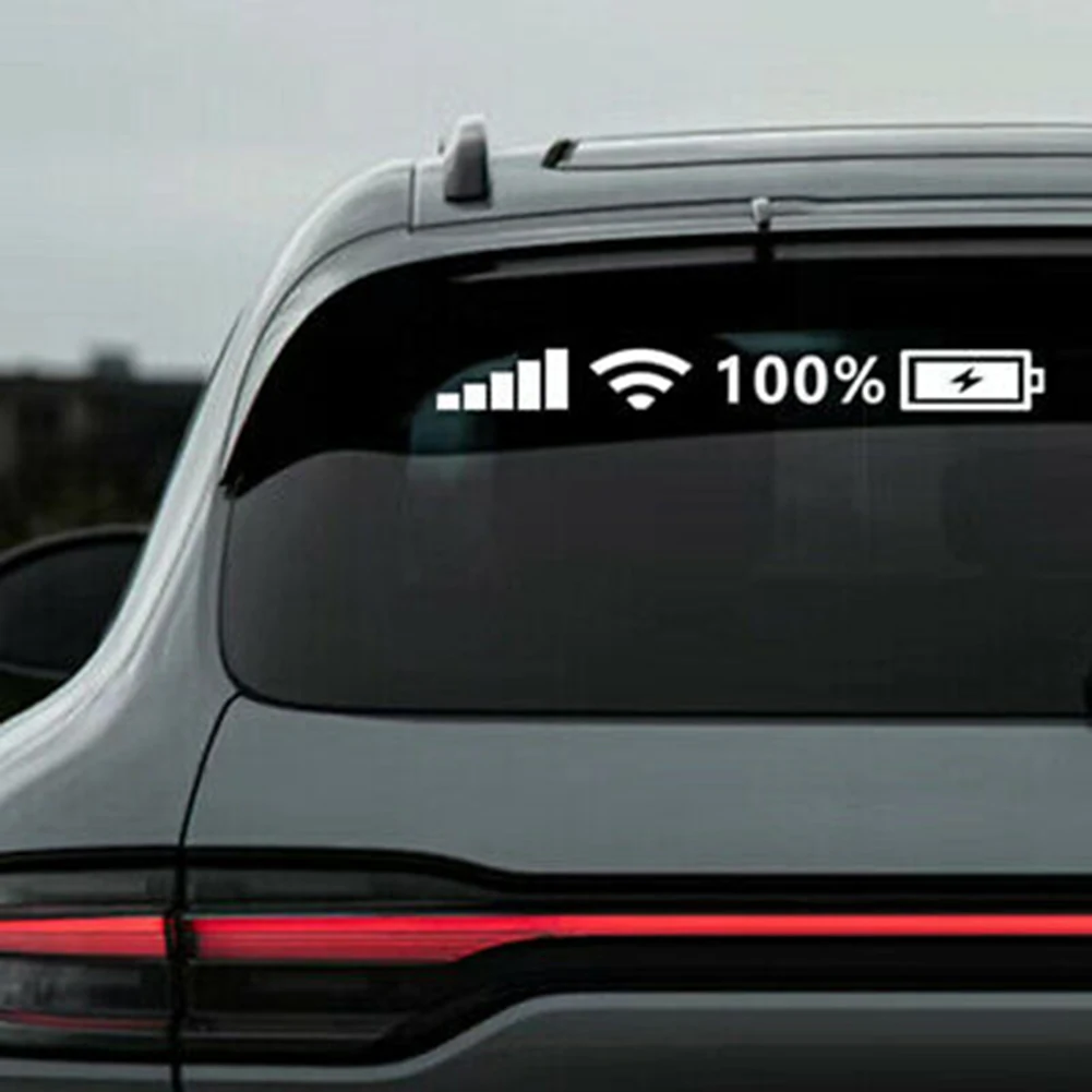 Wifi Battery Level Mark Car Vinyl Stickers Decals Car Rear Windshield Body Auto Funny Sticker Silver White Reflective Type
Wifi Battery Level Mark Car Vinyl Stickers Decals Car Rear Windshield Body Auto Funny Sticker Silver White Reflective Type