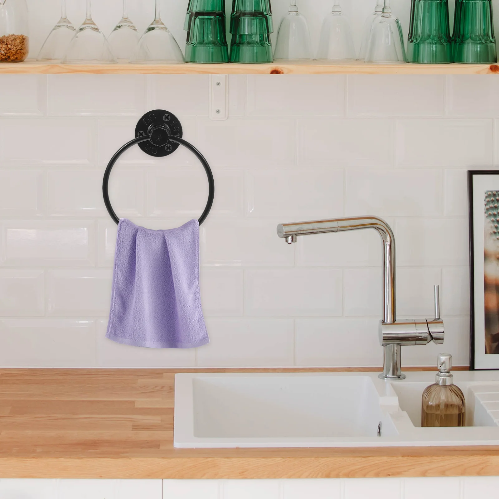 Retro Iron Hanging Ring Hand Towel Holder Rack Organizer For Closet Towels Bathroom Washcloths Guest Essentials
Retro Iron Hanging Ring Hand Towel Holder Rack Organizer For Closet Towels Bathroom Washcloths Guest Essentials