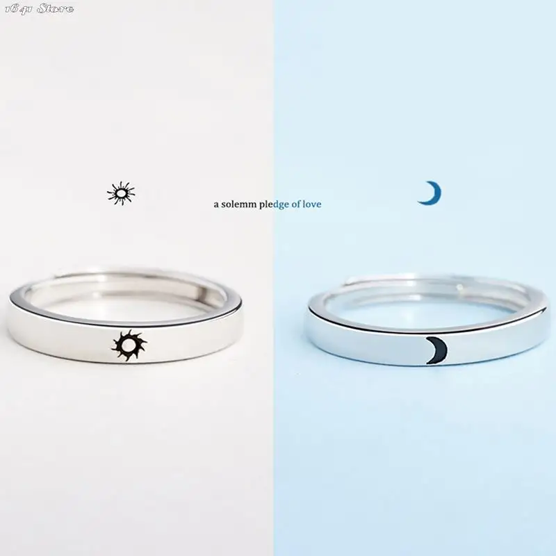 1/2PCS Fashion Simple Couple Ring Silver Plated Sun Moon Adjustable Open Ring Jewelry For Women Men Wedding Anniversary Gifts
1/2PCS Fashion Simple Couple Ring Silver Plated Sun Moon Adjustable Open Ring Jewelry For Women Men Wedding Anniversary Gifts