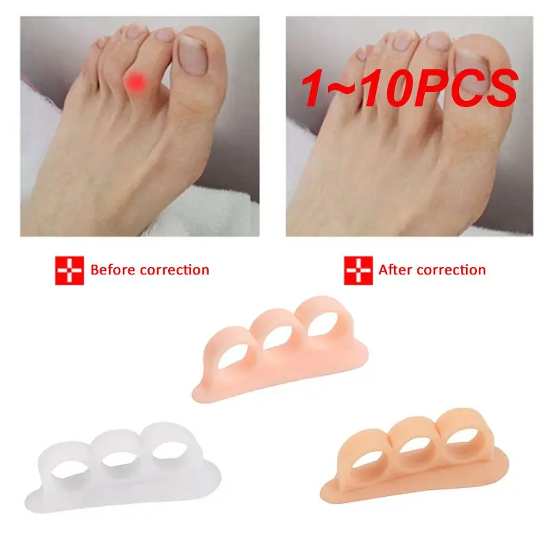 

1 ~ 10 шт. = силиконовый гелевый выпрямитель для пальцев ног корректор для завитых пальцев при вальгусной деформации средство для ухода за ногами