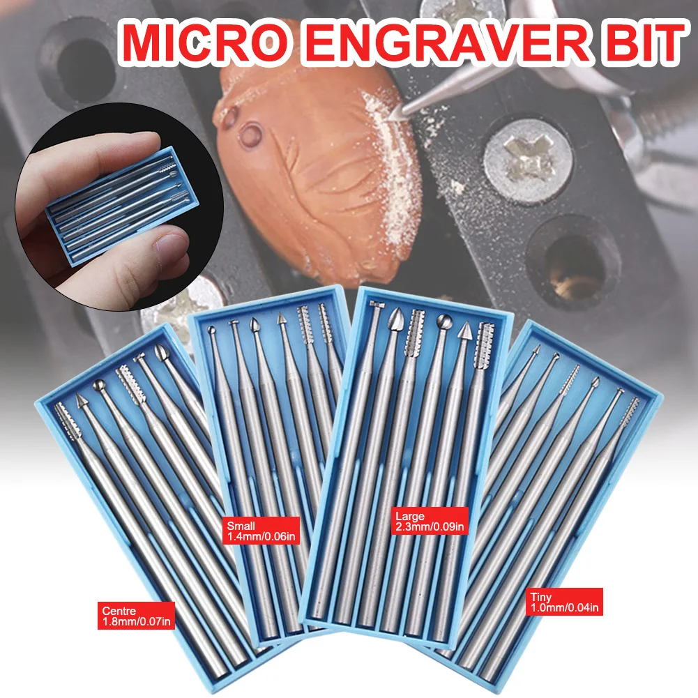 Hand Tools Tungsten Micro Engraver Bit Miniature Carving and Engraving Bit 3/32" Shank Scriber Etcher, 6 Pcs
Hand Tools Tungsten Micro Engraver Bit Miniature Carving and Engraving Bit 3/32" Shank Scriber Etcher, 6 Pcs