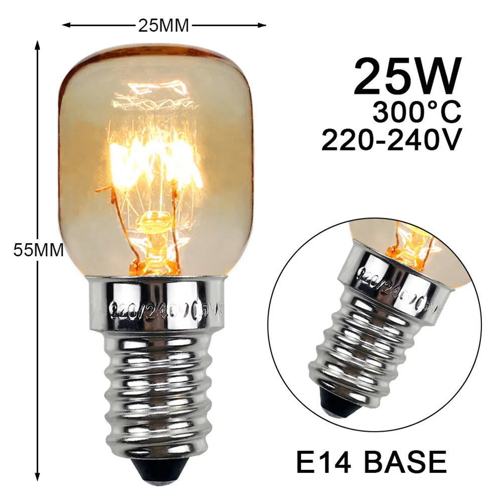 3pcs Oven Bulb Fridge Household Appliance Light Internal Lighting Salt Lamp 25W E14 Screw 25x55mm Color Temperature 2700K
3pcs Oven Bulb Fridge Household Appliance Light Internal Lighting Salt Lamp 25W E14 Screw 25x55mm Color Temperature 2700K