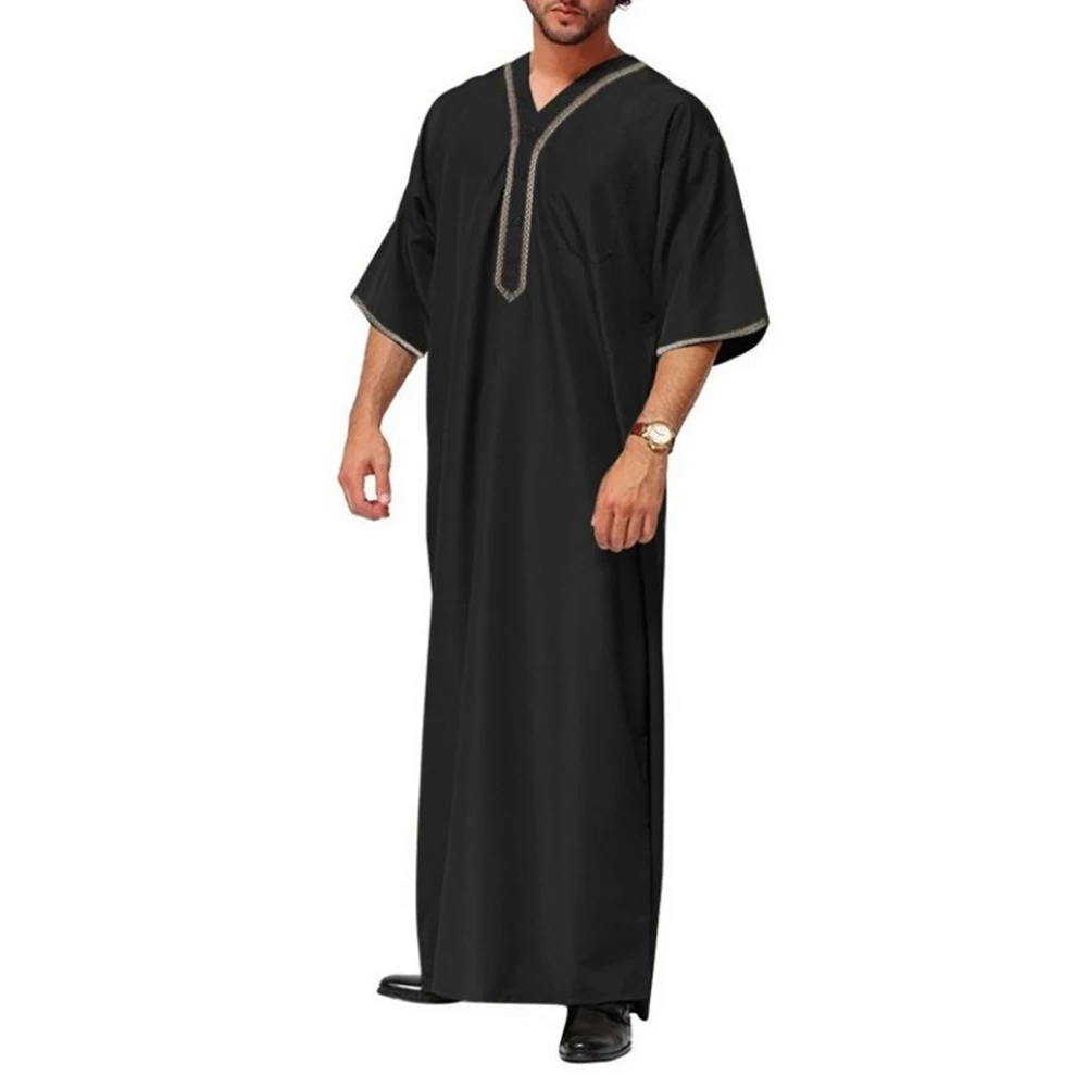 Fashion Male Robe Homewear Kaftan Knee-length Long M-2XL Mens Muslim Nightgown Polyester Robe Saudi Abaya Arab
Fashion Male Robe Homewear Kaftan Knee-length Long M-2XL Mens Muslim Nightgown Polyester Robe Saudi Abaya Arab