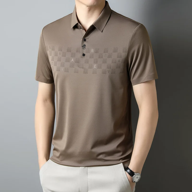 Summer Fashion Hot Pressed Traceless Light Luxury Polo clothes for men Business Leisure High end POLO Shirt Thin Style
Summer Fashion Hot Pressed Traceless Light Luxury Polo clothes for men Business Leisure High end POLO Shirt Thin Style