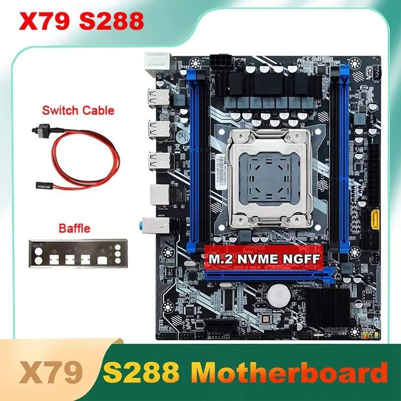 Материнская плата X79 S288 + кабель переключателя + перегородка LGA2011 M.2 NVME поддержка 4X32G DDR3 для процессора E5 2620 2630 2640 2650 2660 2680
Материнская плата X79 S288 + кабель переключателя + перегородка LGA2011 M.2 NVME поддержка 4X32G DDR3 для процессора E5 2620 2630 2640 2650 2660 2680