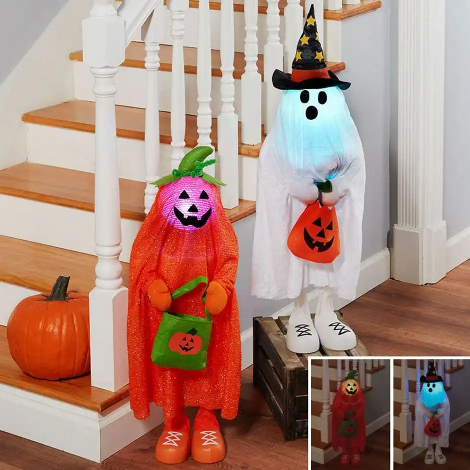 82/94cm Cute Halloween Trick-or-Treaters Party Kids Decoration with Color-Change Lights for Porch, Room Corner or cover-Outdoor
82/94cm Cute Halloween Trick-or-Treaters Party Kids Decoration with Color-Change Lights for Porch, Room Corner or cover-Outdoor