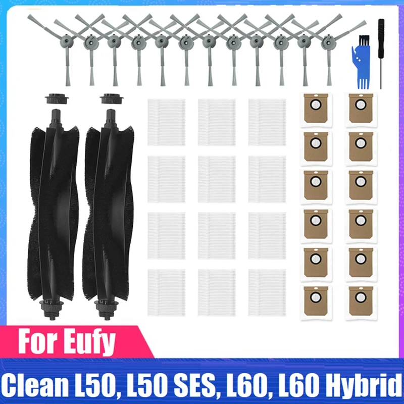 Replacement Parts For Eufy Clean L50 / L50 Ses / L60 / L60 Hybrid Robot Vacuum Cleaner Main Side Brush Filter Dust Bag
Replacement Parts For Eufy Clean L50 / L50 Ses / L60 / L60 Hybrid Robot Vacuum Cleaner Main Side Brush Filter Dust Bag