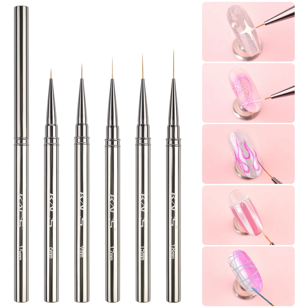 1PC Nail Liner DIY Brush Metal Handle Design Printing Drawing Line Flower Pattern Nail Art Pen with Caver Manicure Salon Tool
1PC Nail Liner DIY Brush Metal Handle Design Printing Drawing Line Flower Pattern Nail Art Pen with Caver Manicure Salon Tool