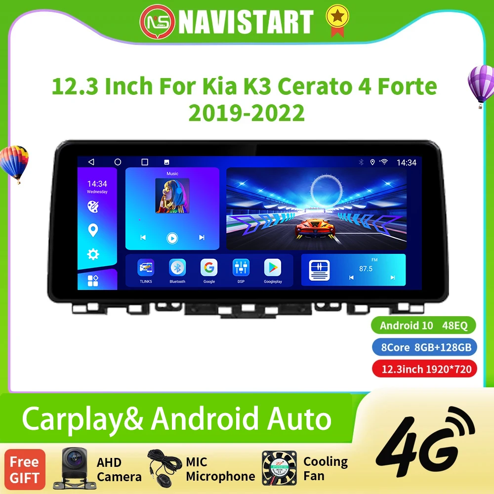 NAVISTART Car Radio CarPlay For Kia Cerato 4 Forte K3 1920*720P 2019 - 2022 Android 2 din 12.3 inch Head Unit Multimedia Player
NAVISTART Car Radio CarPlay For Kia Cerato 4 Forte K3 1920*720P 2019 - 2022 Android 2 din 12.3 inch Head Unit Multimedia Player