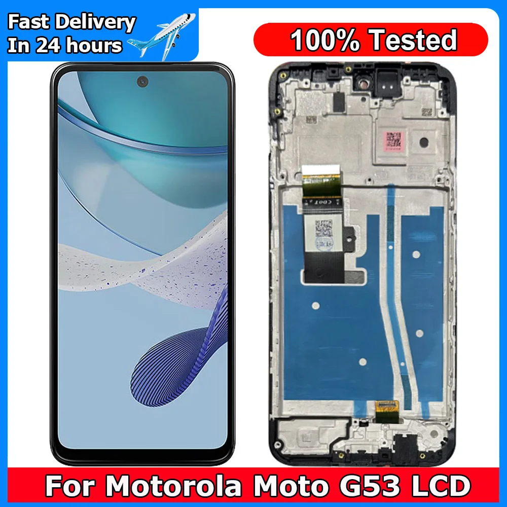 6.5"Original For Motorola Moto G53 XT2335-2 LCD Display, With Frame Touch Digiziter Assembly For Motorola G53 Screen Replacement
6.5"Original For Motorola Moto G53 XT2335-2 LCD Display, With Frame Touch Digiziter Assembly For Motorola G53 Screen Replacement