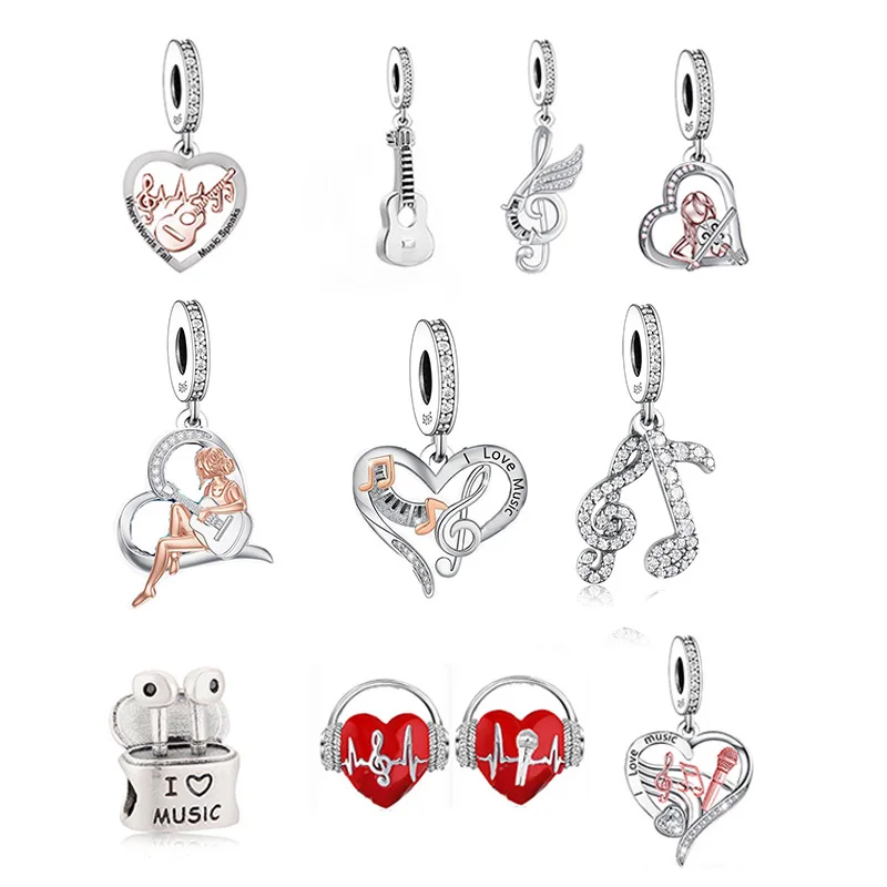 FC Jewelry Fit Original Pan Charm Bracelet 925 Silver Red Heart Music Note Microphone Headphone Bead For Making Women Berloque
FC Jewelry Fit Original Pan Charm Bracelet 925 Silver Red Heart Music Note Microphone Headphone Bead For Making Women Berloque