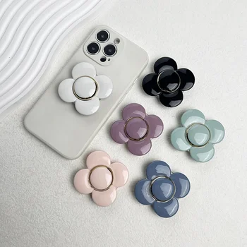 Foldable Phone Holder Stylish Mobile Decor Accessories Multifunctional Desktop Stand Luxury Flower Socket Talk Grip