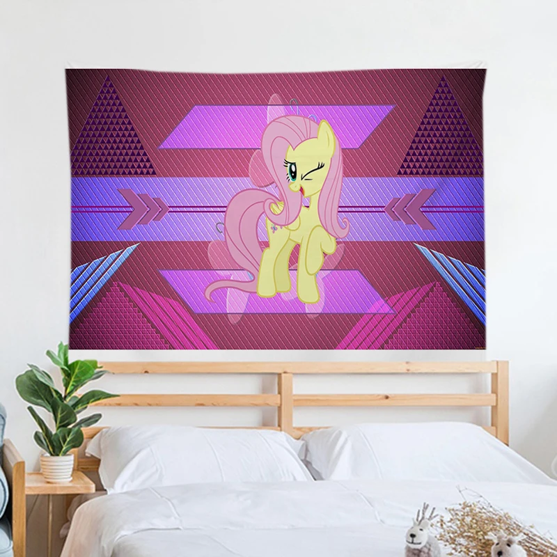 

Funny Tapestry M-My-Little-Pony Aesthetic Room Decoration Photo Paper on the Wall Decorating Cloth Tapries Tapestries Home Decor