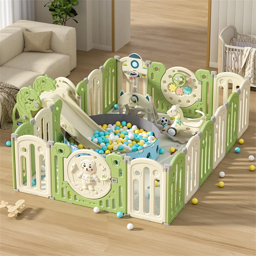 

Children's Playpen 6-36 Months Baby Toddler Crawling Mat Safety Fence Playground Foldable Playpen Indoor Child Safety Barrier