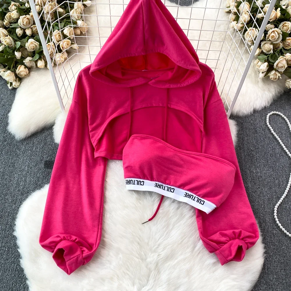 Hooded Sweatshirts for Women 2023 Sporty Style Casual Almighty Vest+Sweatshirt 2 Piece Set Womens Korean Fashion Autumn Female
Hooded Sweatshirts for Women 2023 Sporty Style Casual Almighty Vest+Sweatshirt 2 Piece Set Womens Korean Fashion Autumn Female