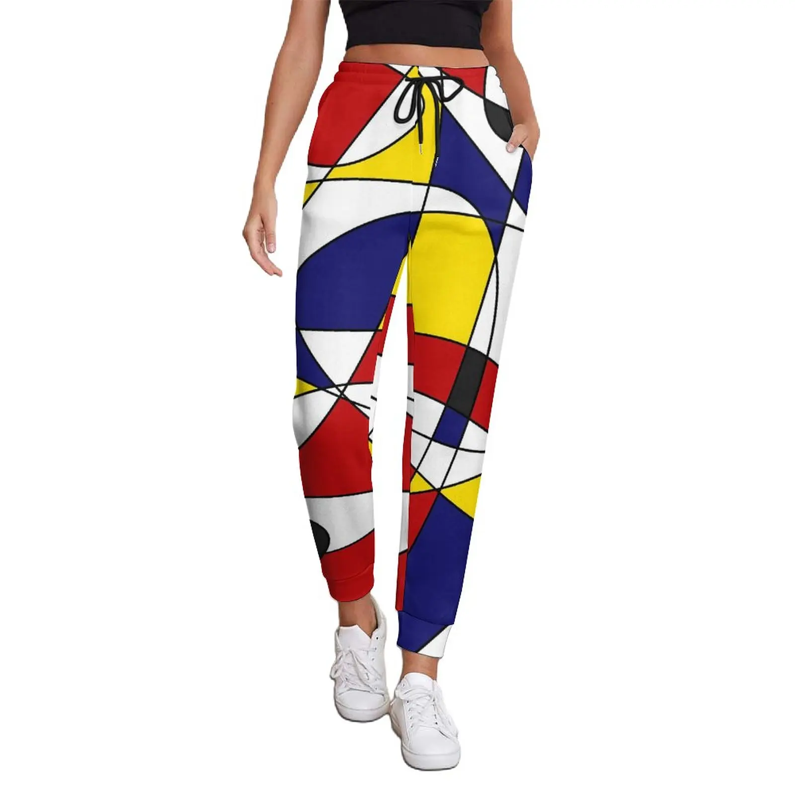 

De Stijl Pants Spring Mondrian And Gauss Classic Sweatpants Ladies Street Fashion Custom Trousers Big Size 3XL