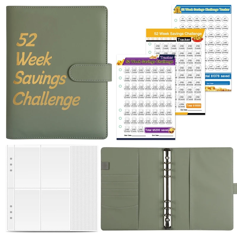 52 Week Money Saving Challenge Binder,Money Saving Binder With Savings Challenges Book And Cash Envelopes
52 Week Money Saving Challenge Binder,Money Saving Binder With Savings Challenges Book And Cash Envelopes