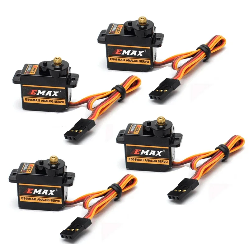 

EMAX ES08MA ES08MAII 12g Mini Metal Gear Analog Servo for RC Toy Car Boat Helicopter Airplane RC Robot Replacement DIY Parts