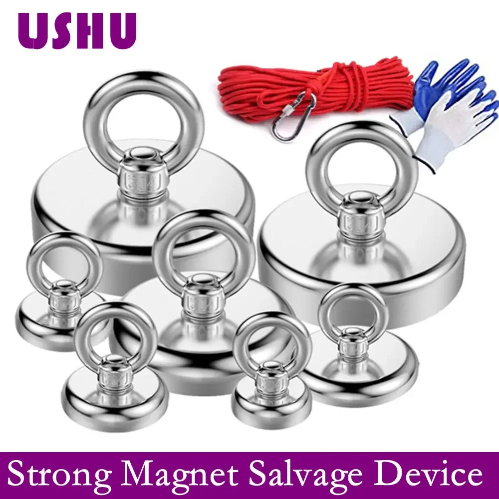 Strong Magnet Hook neodymium magnet Deep Sea Fishing Magnet Bracket Ring search magnet Pull weight 32-170KG
Strong Magnet Hook neodymium magnet Deep Sea Fishing Magnet Bracket Ring search magnet Pull weight 32-170KG
