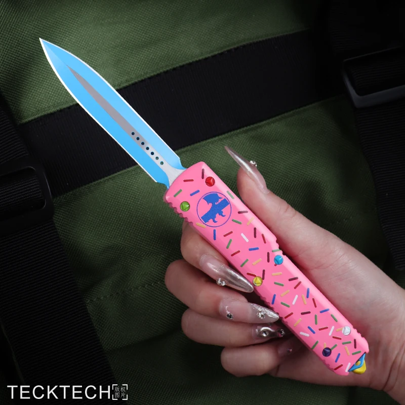 

Нож ULTRATECH Warrior UTX UT MICRO ULTRA OTF TECH, тактический карманный нож с лезвием D2 и ЧПУ, рукояткой T6 для повседневного использования, для самообороны
