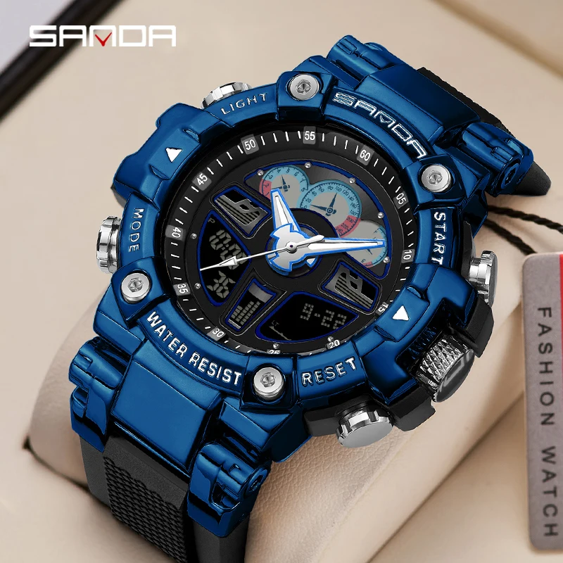 SANDA 2022 New Men Cool Watches Multifunctional Watch Luminous 50M Waterproof Electronic Watch Luxury Personality Reloj Hombre
SANDA 2022 New Men Cool Watches Multifunctional Watch Luminous 50M Waterproof Electronic Watch Luxury Personality Reloj Hombre