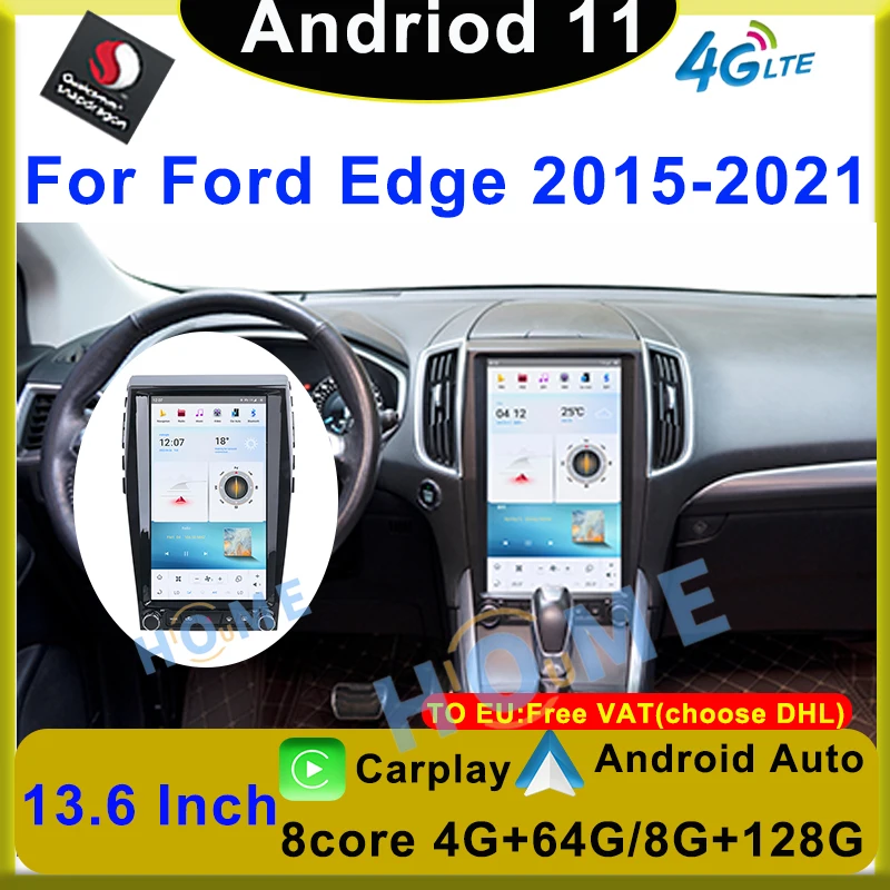 13.6" Vertical Screen Qualcomm Android 11 Car Multimedia Radio Video Player GPS Navigation For Ford Edge 2015-2021 Carplay Auto
13.6" Vertical Screen Qualcomm Android 11 Car Multimedia Radio Video Player GPS Navigation For Ford Edge 2015-2021 Carplay Auto