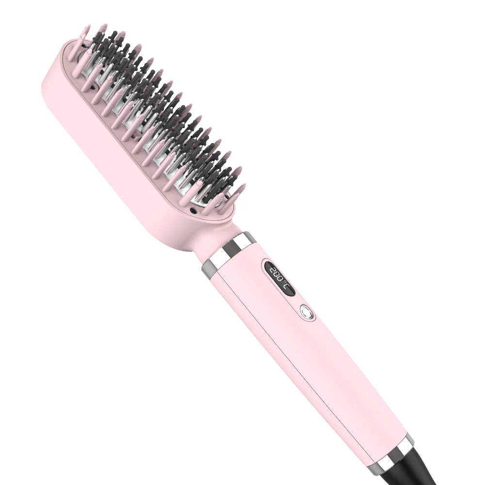 

New Hair Straightening Brush Heated Straightener Brush Comb Transform Your Look in Seconds Suitable for All Hair Types