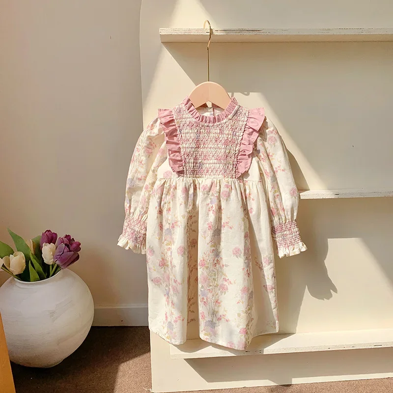 Girls Long Sleeved A-line Dress 2024 Spring Autumn Korean Floral Long Dresses Temperament Children's Birthday Princess Dress
Girls Long Sleeved A-line Dress 2024 Spring Autumn Korean Floral Long Dresses Temperament Children's Birthday Princess Dress