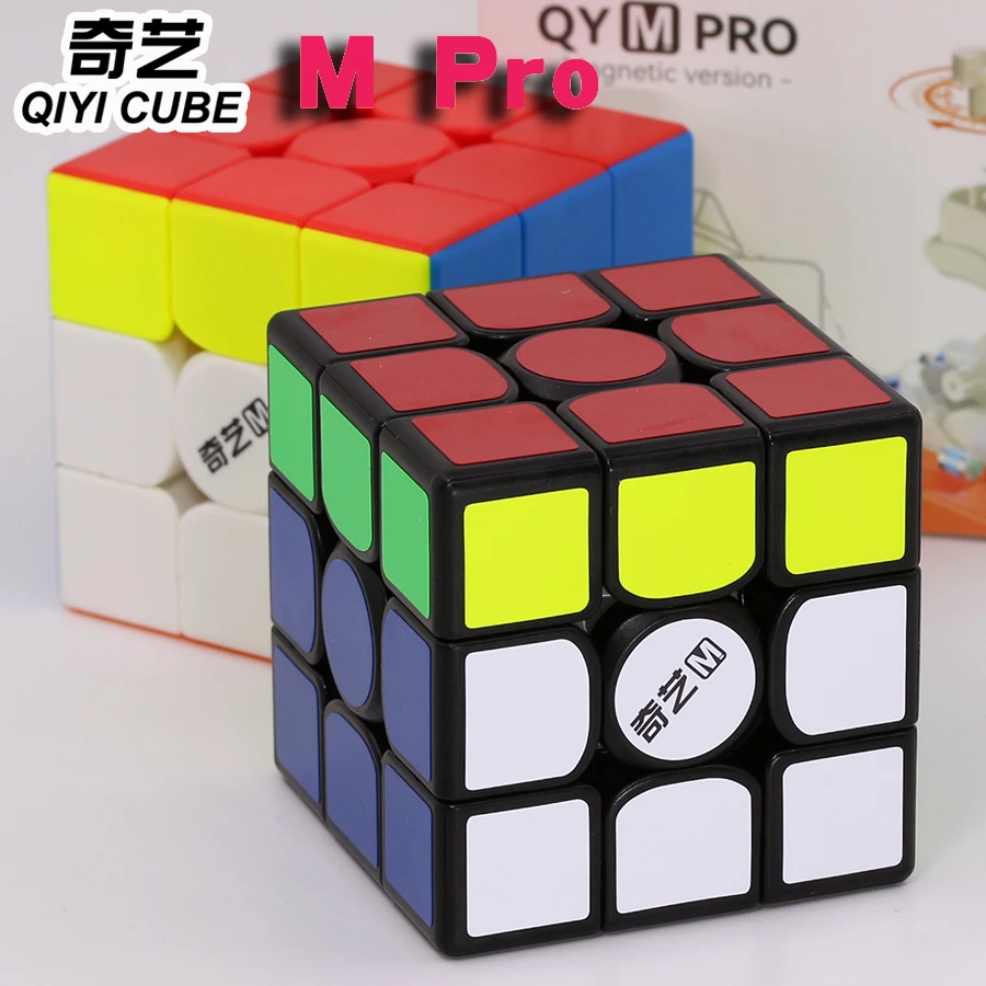 

QiYi Magnetic Cube M Pro 3X3X3 Magic Puzzle Magnet Stickers 3x3 Stickerless Professional Speed Magico Cubo Twist Logic Toys Game
