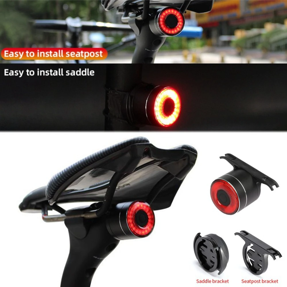 

Велосипедный умный задний фонарь с датчиком торможения, водонепроницаемость IPx6, светодиодный задний фонарь для зарядки велосипеда, аксессуары, фонари Q3