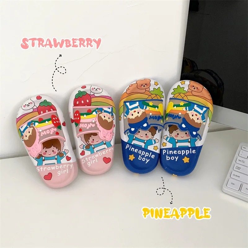 

2024 New Children's Slippers Summer Cute Cartoon Soft Sole Children's Shoes Home Indoor Anti slip Baby Slippers