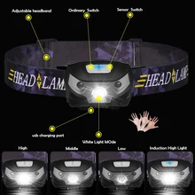 Powerfull 6000Lms LED Headlamp Rechargeable Body Motion Sensor Headlight Camping Flashlight Head Light Torch Lamp With USB
Powerfull 6000Lms LED Headlamp Rechargeable Body Motion Sensor Headlight Camping Flashlight Head Light Torch Lamp With USB