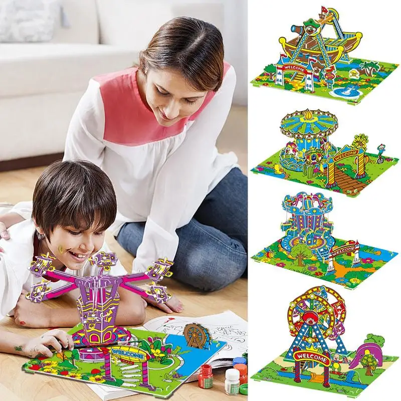 3D Puzzles For Kids DIY Interactive Multifunctional Innovative Early Development Toys 3D Amusement Park Theme Coloring Puzzles
3D Puzzles For Kids DIY Interactive Multifunctional Innovative Early Development Toys 3D Amusement Park Theme Coloring Puzzles