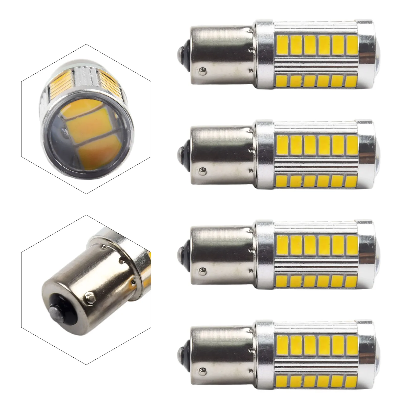 Durable Useful Turn Signal LED Accessories BAU15S BULB Cars INDICATOR Parts 3000K 33LED 581 4X REAR Replacement
Durable Useful Turn Signal LED Accessories BAU15S BULB Cars INDICATOR Parts 3000K 33LED 581 4X REAR Replacement