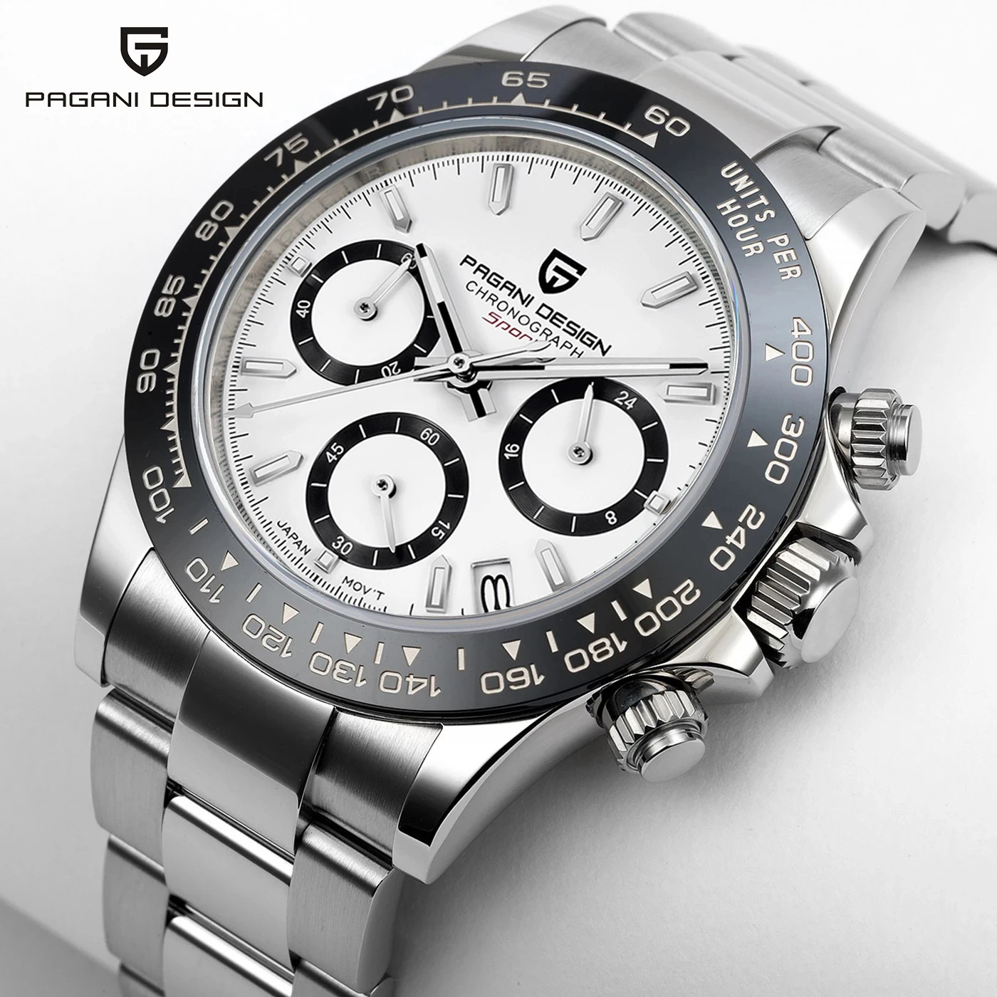 

2024 PAGANI DESIGN Top Brand Men 40MM Sports Quartz Watches Sapphire Stainless Steel 100m Waterproof Chronograph Reloj Hombre