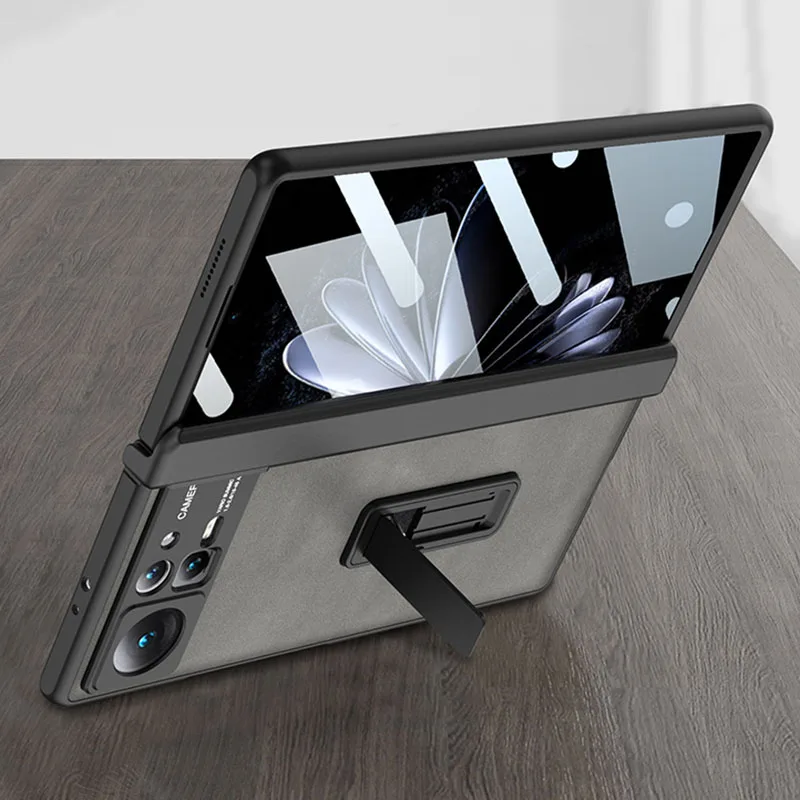 Чехол-подставка из матовой кожи с магнитными петлями для Xiaomi Mi Mix Fold 2
Чехол-подставка из матовой кожи с магнитными петлями для Xiaomi Mi Mix Fold 2