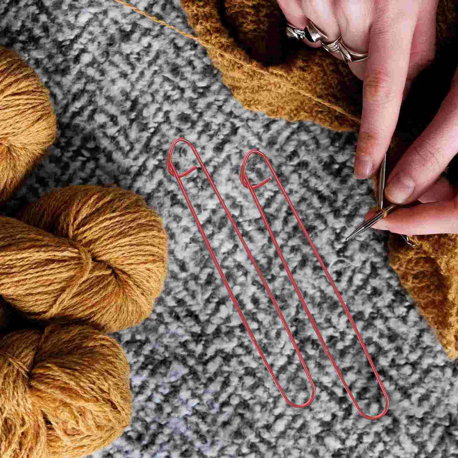 

Big Button Suit Yarn Stitch Holder Set Crochet Knitting Needle Alloy Safety Knitting Stitch Holders Craft(Random Color)