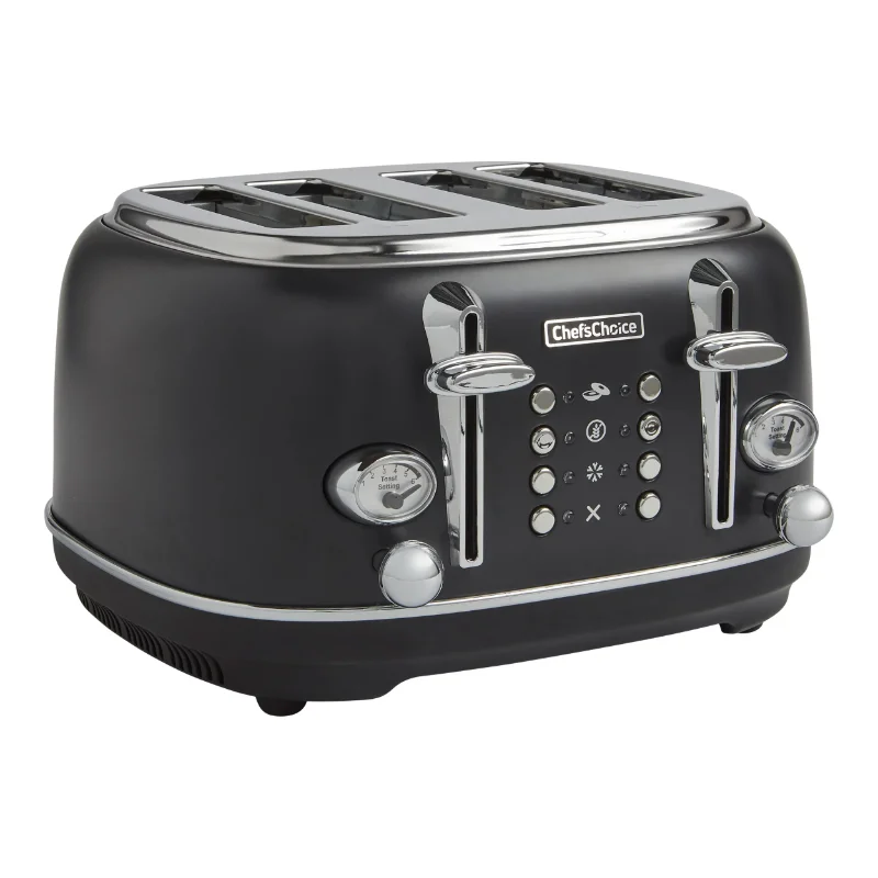 

Chef's Choice Gourmezza 4-Slice Toaster Matte Black Stainless Steel with 5 Functions and 6 Settings